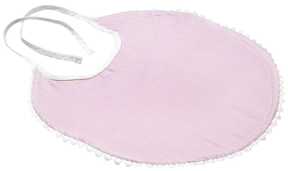 Bavețică din muselină Kindsgut London, roz