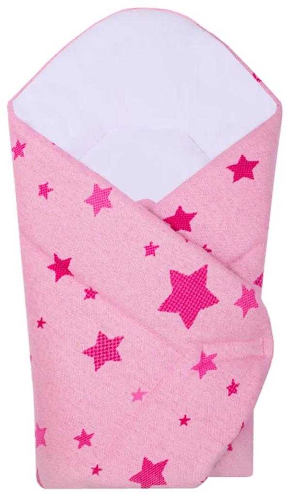 Impachet nou-născut Stea Baby Nellys din tricotaje - roz