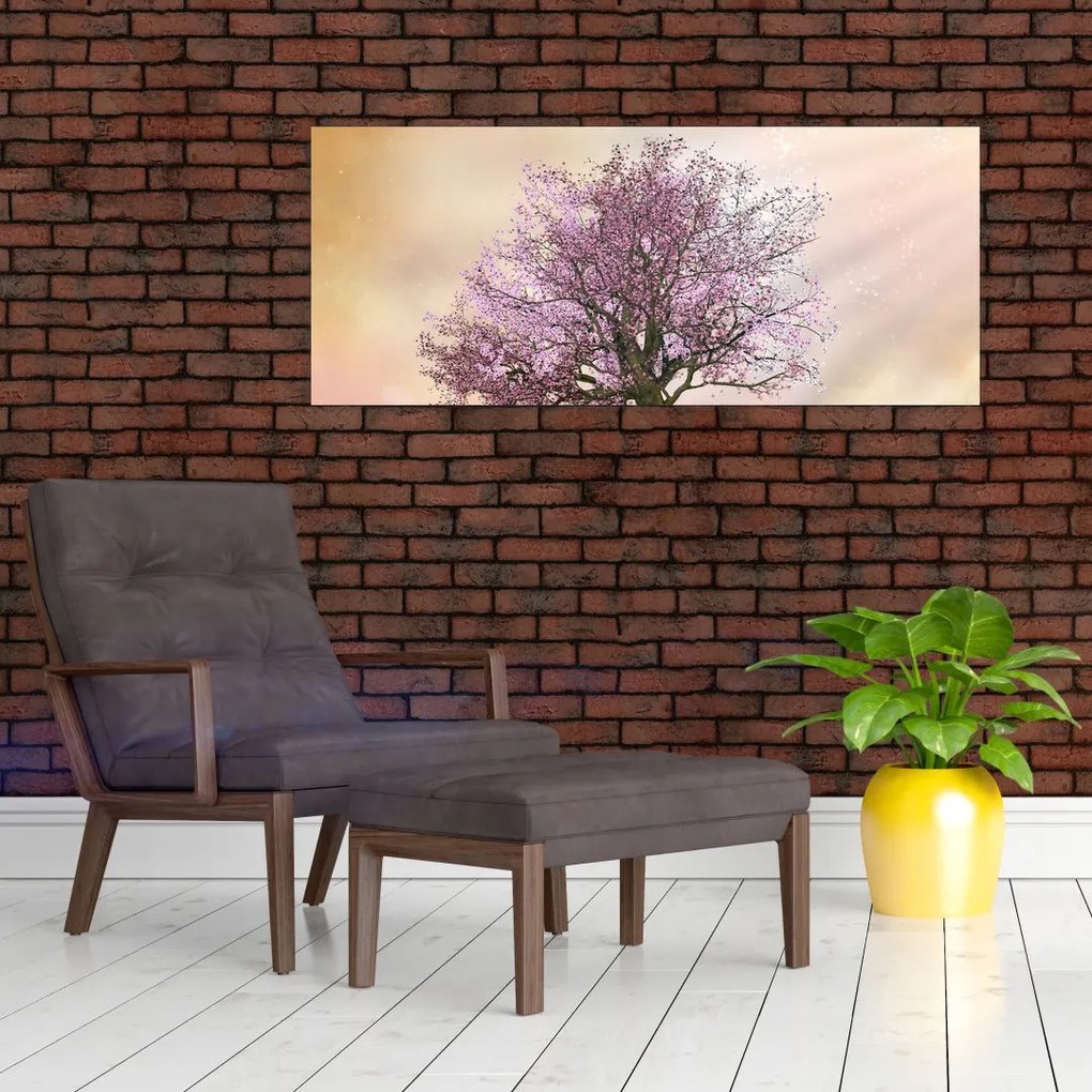 Tablou - Copacul înflorit în deal (120x50 cm)