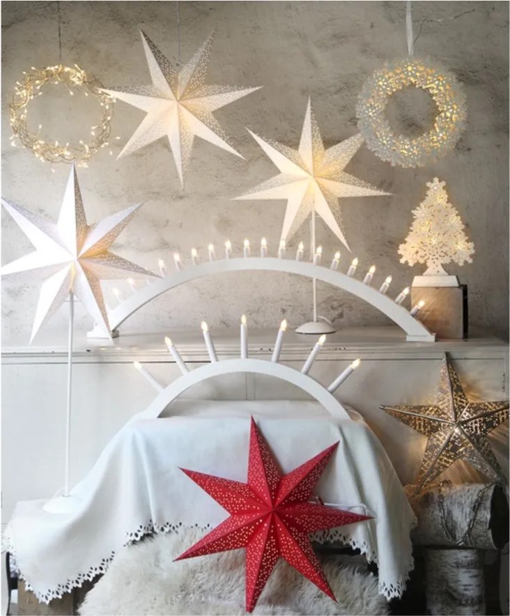 Decorațiune luminoasă Star Trading Dot, ⌀ 54 cm, roșu