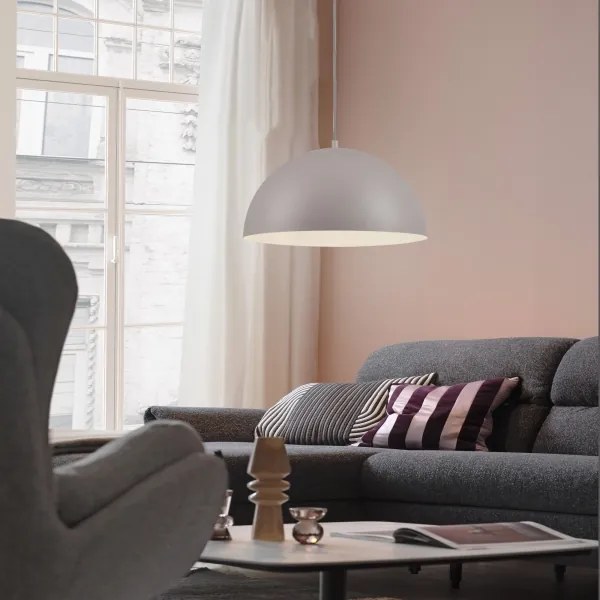 Schöner Wohnen 11728-39 - Lustră suspendată ALI pe cablu 1xE27/25W/230V Ø 38 cm, gri