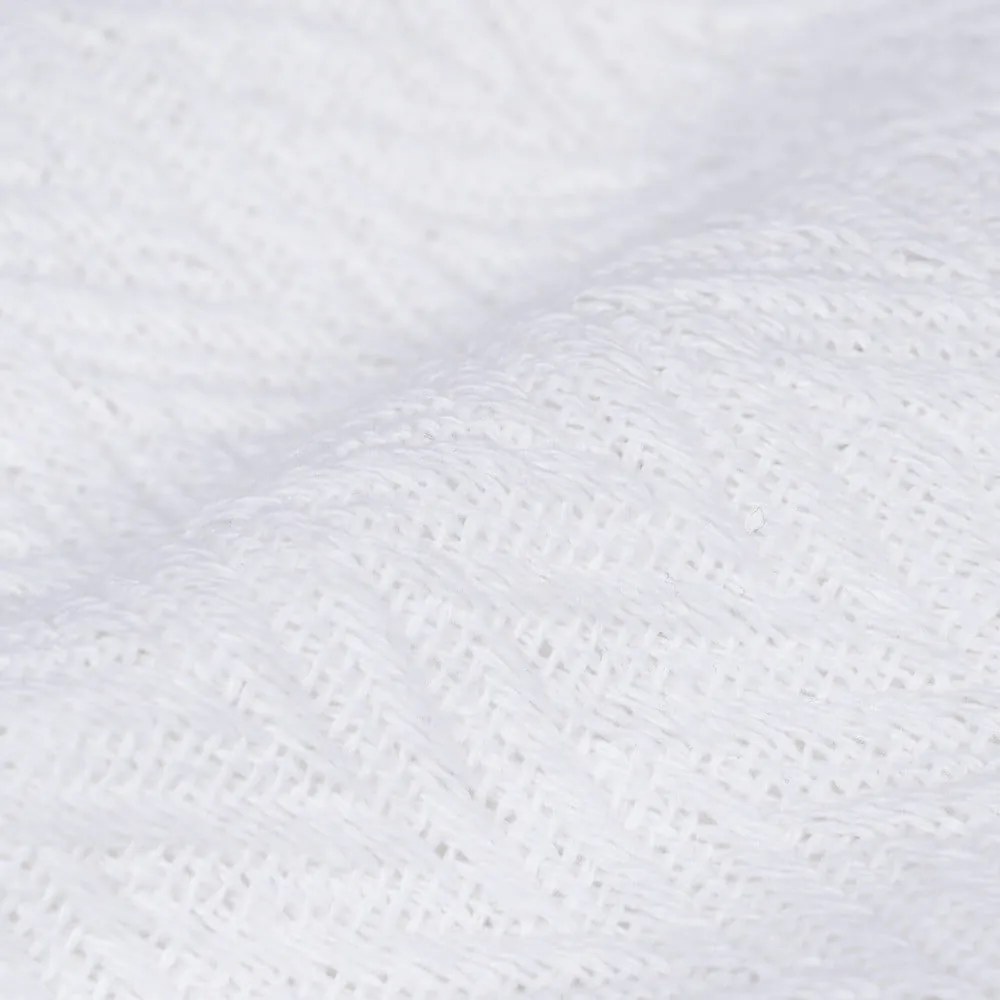 Cuvertură albă din bumbac reciclat 260x280 cm Spike – Ixia