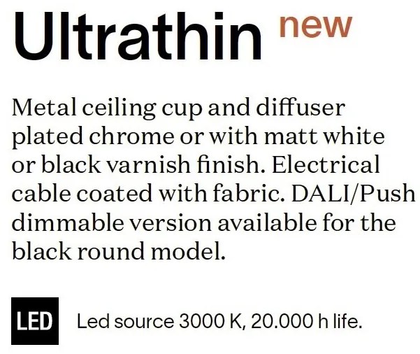 Pendul LED design minimalist modern Ultrathin sp d100 round dali/push