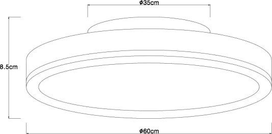 Globo 416080AD4R-CCT - Plafonieră LED dimabilă DORO 40W/230V Ø 60 cm + telecomandă