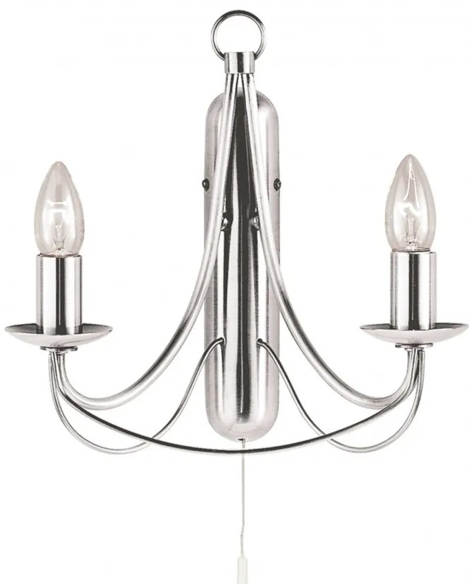 Aplica perete traditionala stil clasic Maypole argintiu 6342-2SS SRT