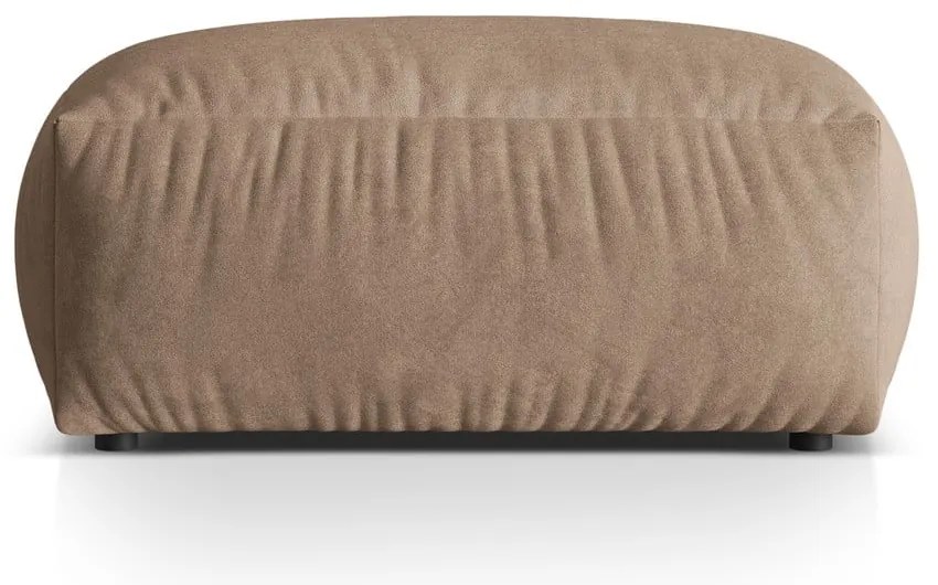 Taburet modular maro deschis cu tapițerie din catifea Martina – Micadoni