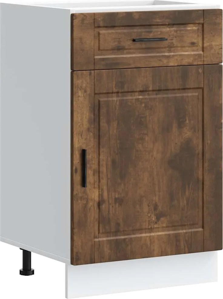 vidaXL Dulap de bucătărie „Porto” din lemn de lemn de stejar afumat