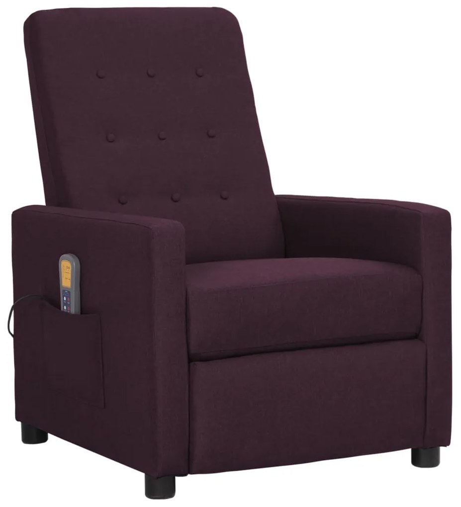 3093372 vidaXL Fotoliu de masaj cu ridicare, violet, material textil