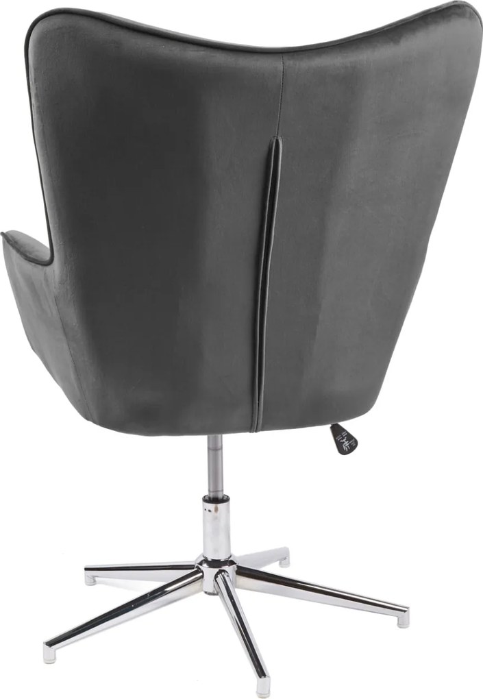 Fotoliu pivotant, design extravagant Lounger, catifea gri A-39511 VC