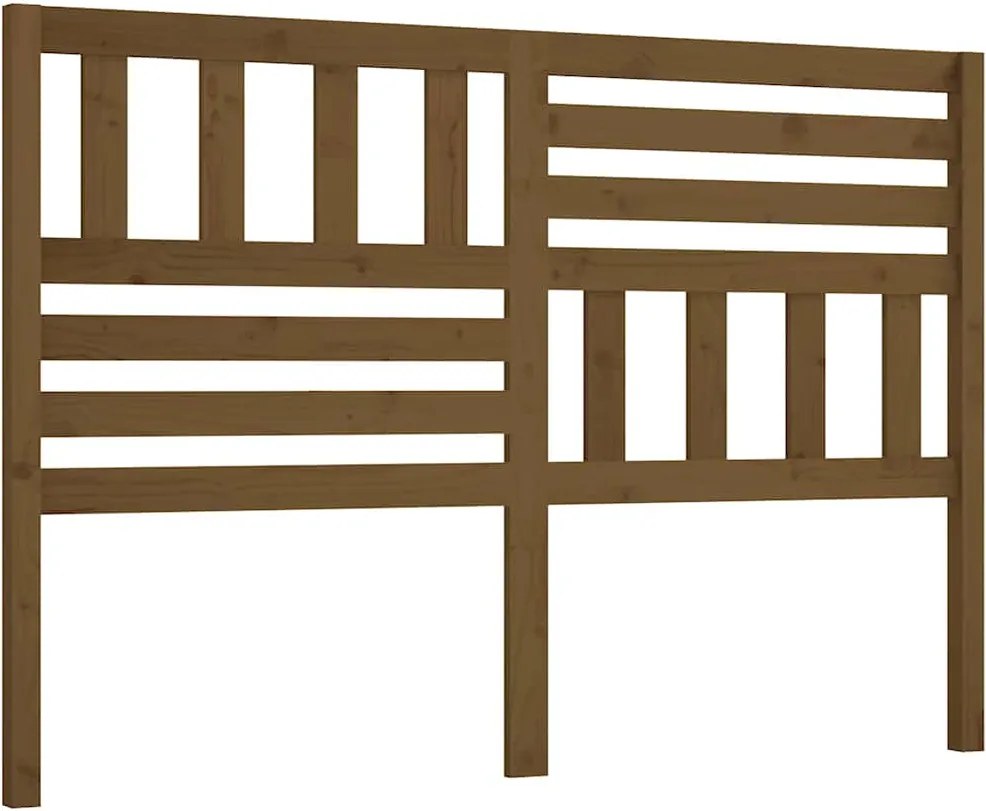 vidaXL Tăblie de pat, maro miere, 166x4x100 cm, lemn masiv de pin