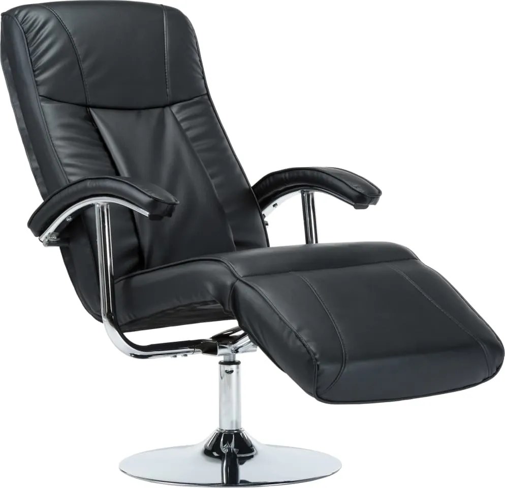 vidaXL Fotoliu TV, negru, piele ecologică