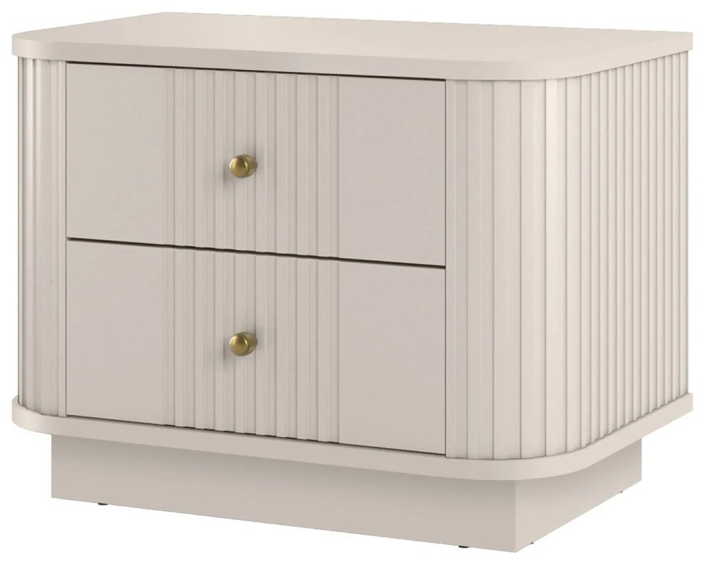 Set de noptiere Vesper 56 cm cu mânere aurii - culoare cașmir
