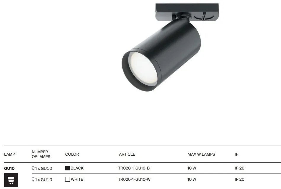Spot, accesoriu pentru sinele monofazate Unity, Focus S alb