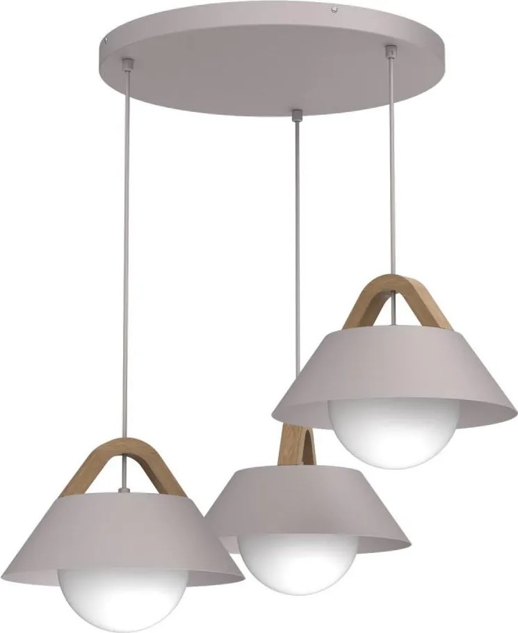 Lustră pe cablu FUNDA 3xE27/15W/230V crem
