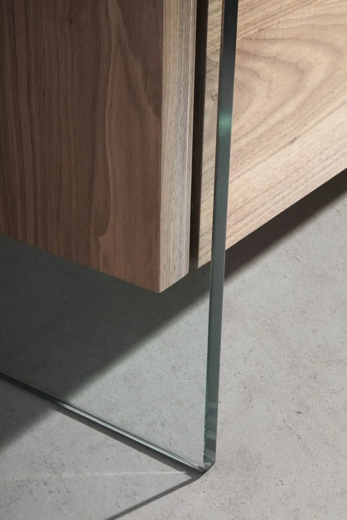 Dulapior elegant cu 5 sertare, design deosebit Aurore AC-CP1803-A-NOGAL