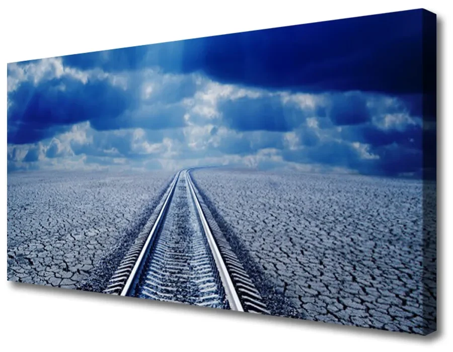 Tablou pe panza canvas Track Arhitectura Gri Albastru