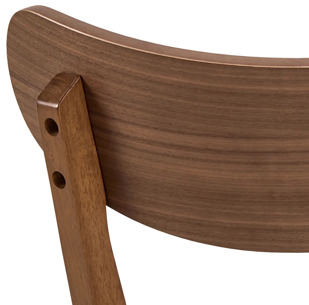 MAZZONI EXPORT ROXY Nucă Naturală - SCAUN DE LEMN PENTRU SALON SUFRAGERIE BUCĂTĂRIE RETRO