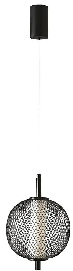 Lustră LED suspendată pe cablu PUMA, 10W, 230V, Ø20 cm, negru