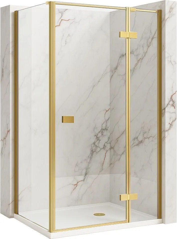 Cabina de dus Rea Atlas 100x100 Brush Gold