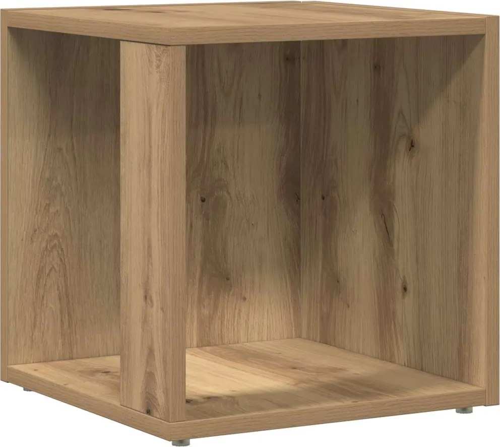 vidaXL Masă laterală, stejar artizanal, 33x33x34 cm, lemn prelucrat