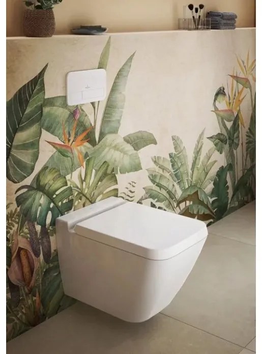 Capac WC, Villeroy&amp;Boch Finion, cu inchidere lenta, Stone White, 9M88S1RW