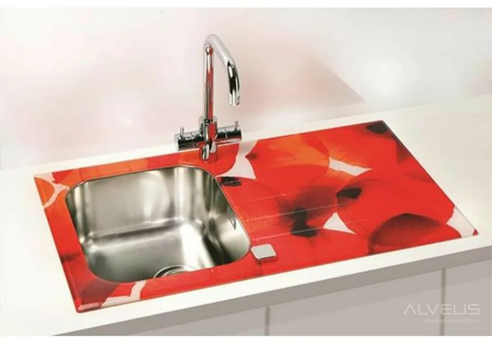 Chiuveta inox Alveus Glassix 10 finisaj personalizat 86x50 cm