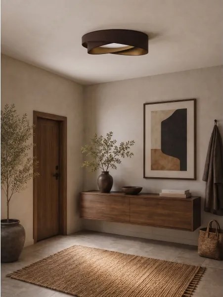 BRILAGI - Lampă de tavan LED VELVET TWIST LED/24W/230V 4000K Ø 55 cm maro/auriu