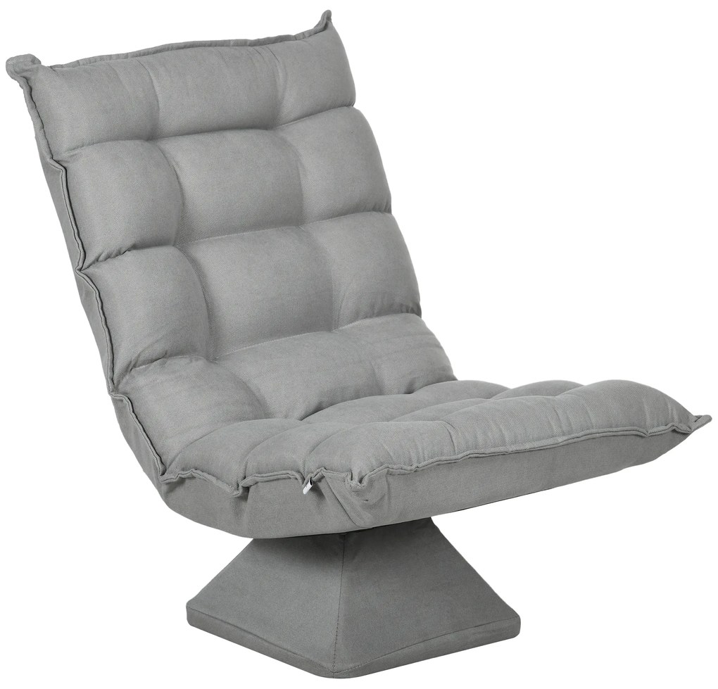 HOMCOM Fotoliu de sol paresos fotoliu relax fotoliu lounge design capitonat înclinare spătar reglabil pivotant 360° | Aosom Romania