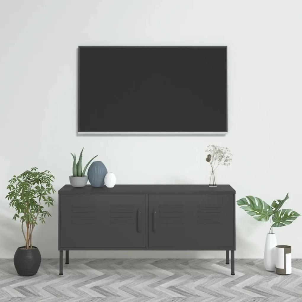 Comoda TV, antracit, 105x35x50 cm, otel 1, Antracit