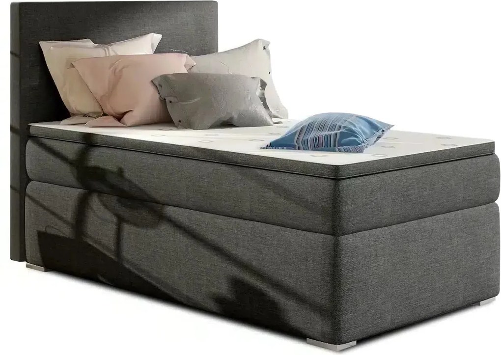Pat lemn masiv BoxSpring Rocco 90x200 - Sawana 05, Dreapta