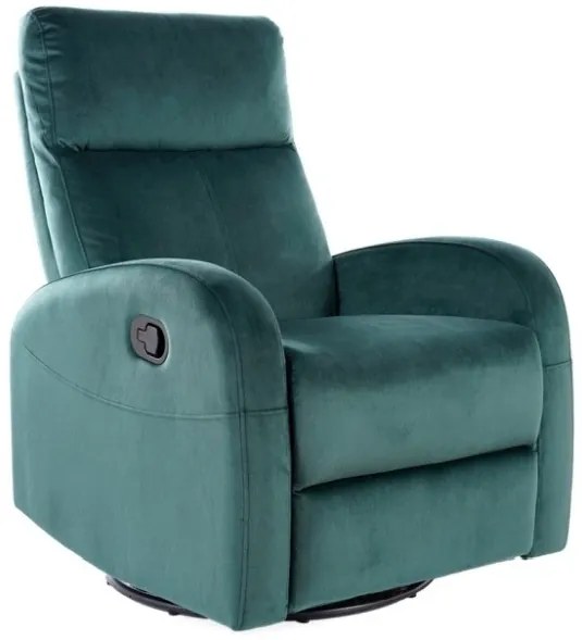 Fotoliu recliner Olimp velvet verde Blu78