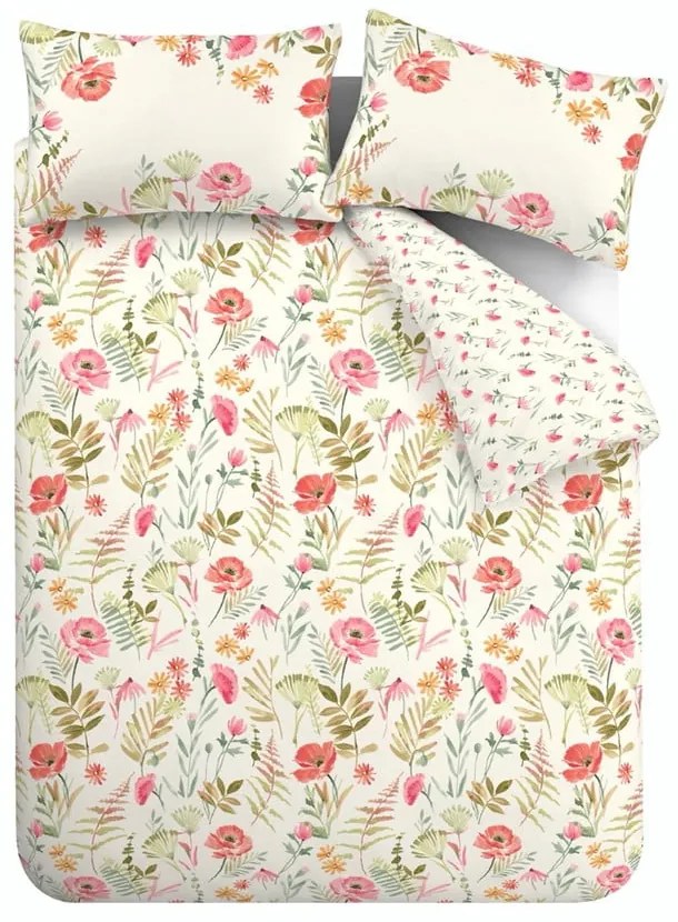 Lenjerie de pat crem pentru pat dublu 200x200 cm Ella Poppy – Catherine Lansfield
