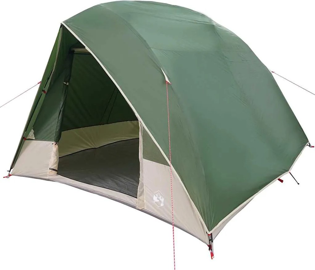vidaXL Cort de Camping cu acoperiș Verde 275 x 230 x 140 cm tafta