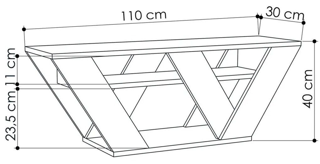 Masă TV Pipralla Oak