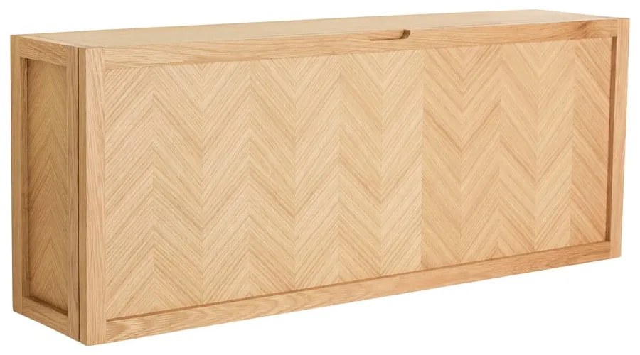 Pantofar de perete cu deschidere înclinată din lemn de stejar Herringbone – Hübsch