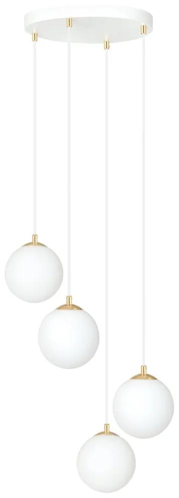 Lustra cu 4 pendule design minimalist, modern ROYAL 4 WHITE