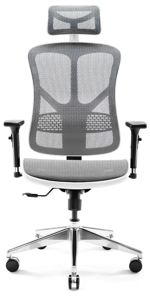 Scaun ergonomic Diablo V-Basic: alb și gri