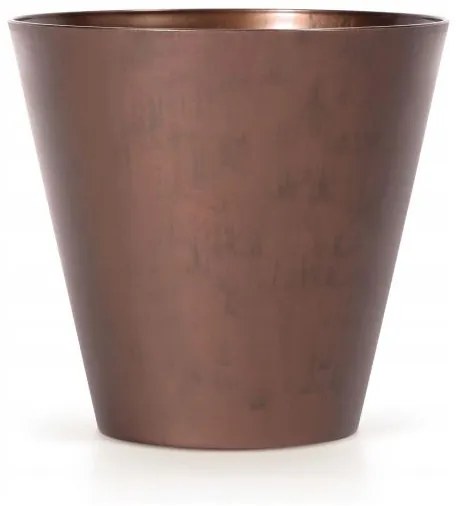 Ghiveci decorativ de flori, rotund, cupru, 12 L, 30x28 cm, Tubus Corten
