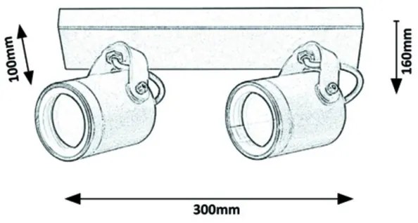 Spot de perete pentru exterior Rabalux 2xGU10/35W/230V IP44