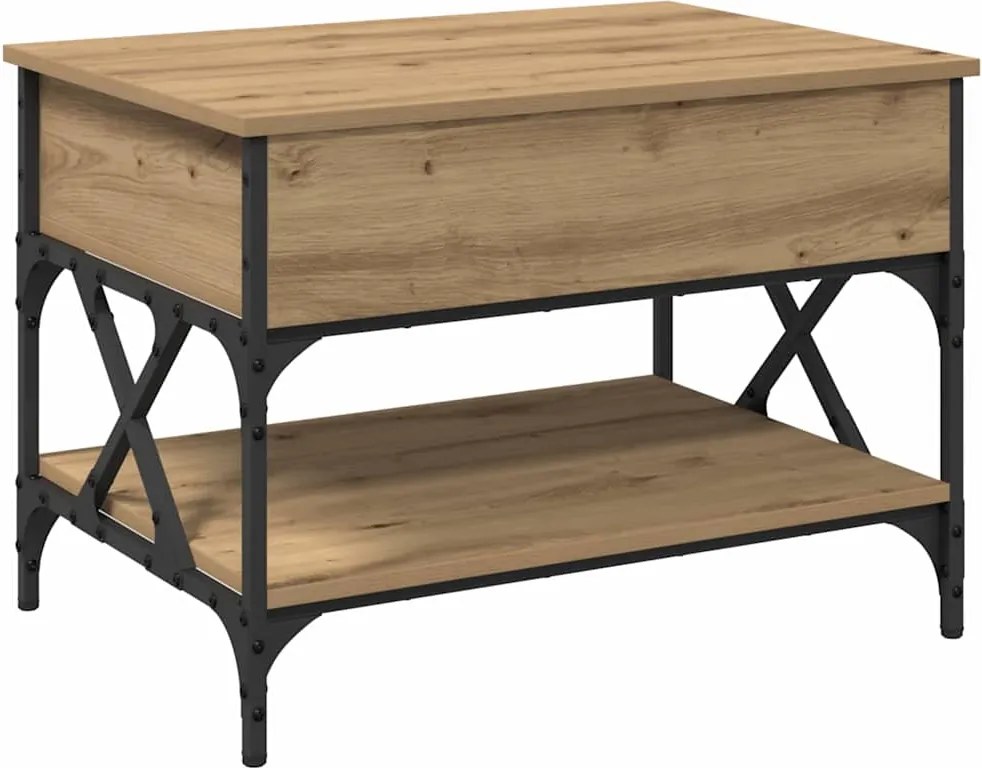 vidaXL Masă de cafea Stejar Artizanal 70x50x50cm Lemn compozit