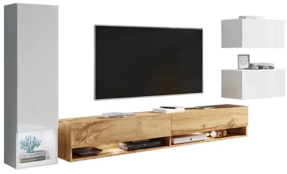 Expedo Set mobilier TROLY, wotan/alb/alb luciu