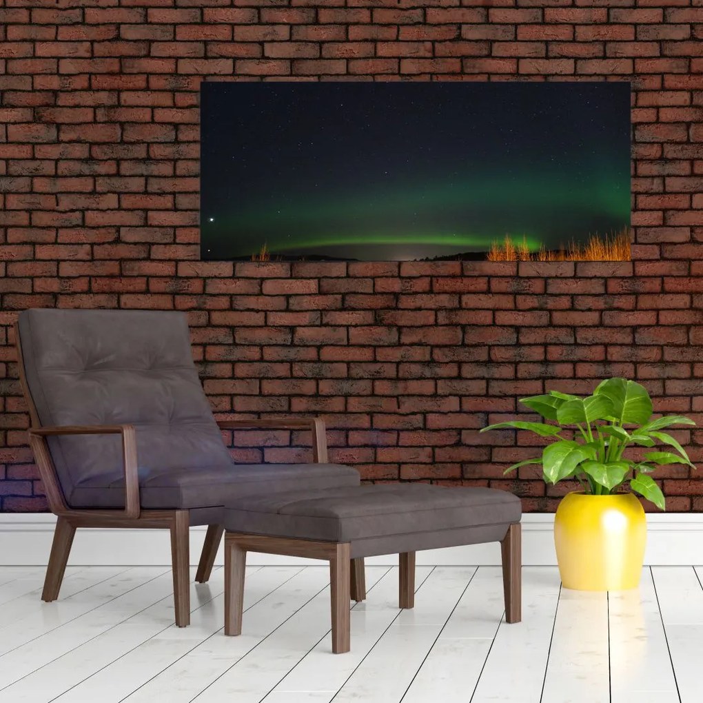 Tablou cu aurora borealis (120x50 cm)