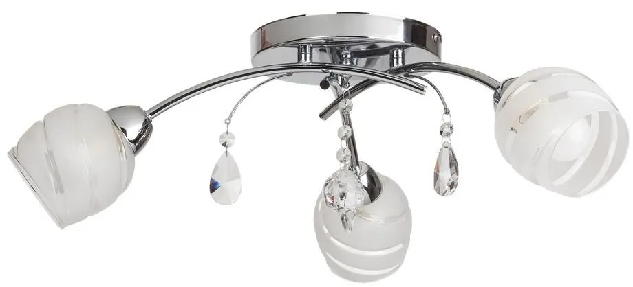 Plafoniera cu 3 brate, finisaj crom, diametru 60cm, Melissa 2621 RX
