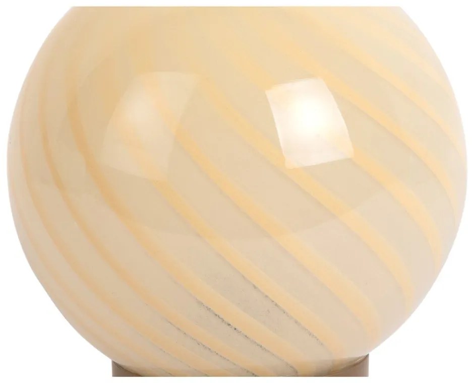 Veioză galben-deschis cu abajur din sticlă (înălțime 17 cm) Summer Globe – Leitmotiv