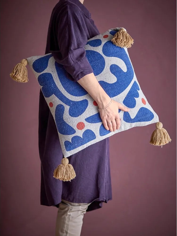 Pernă decorativă din bumbac reciclat 45x45 cm Eviaya – Bloomingville