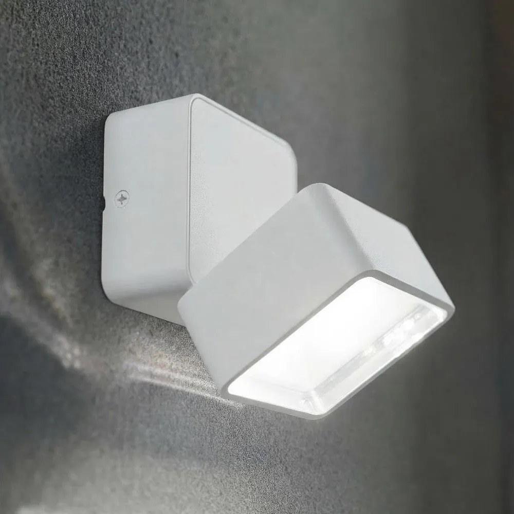 Ideal Lux OMEGA - Aplica LED de exterior 7W, 230V, CRI 90, IP54, alb