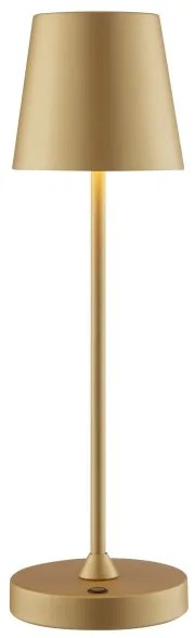 Brilliant - Lampă de birou LED ELORA, tactilă, reîncărcabilă și reglabilă, 2,5W/5V, 2700K, IP44, auriu