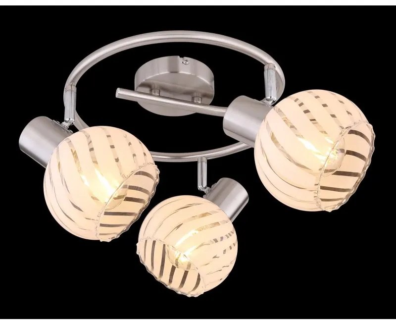 Plafoniera cu 3 spoturi design modern WILLY nichel