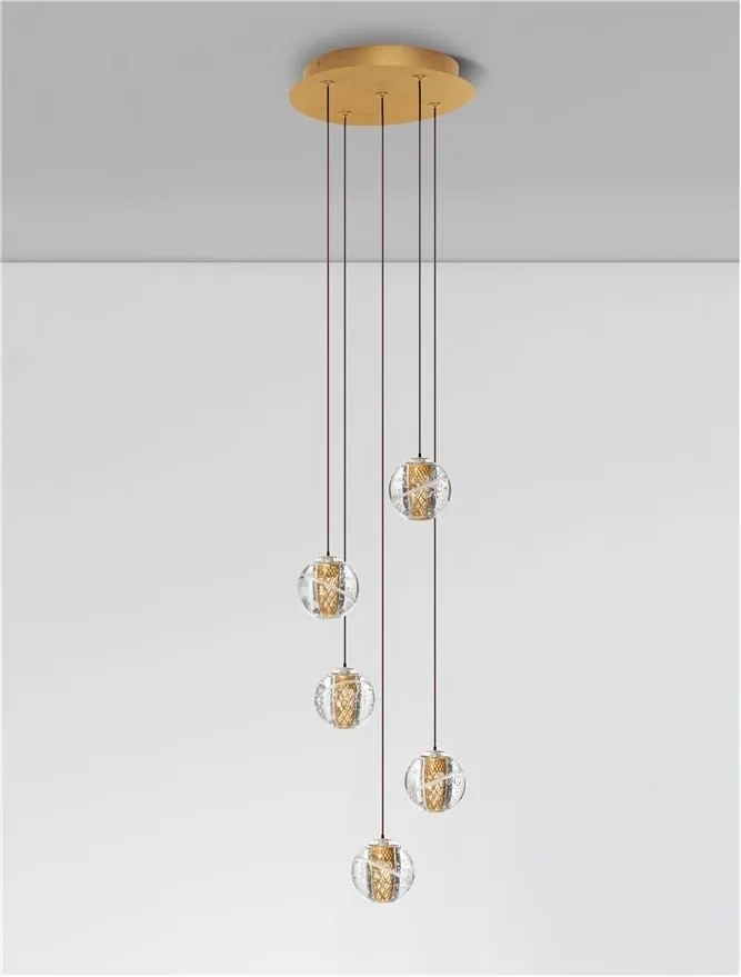 Lustra cu 5 pendule LED design modern LICIO