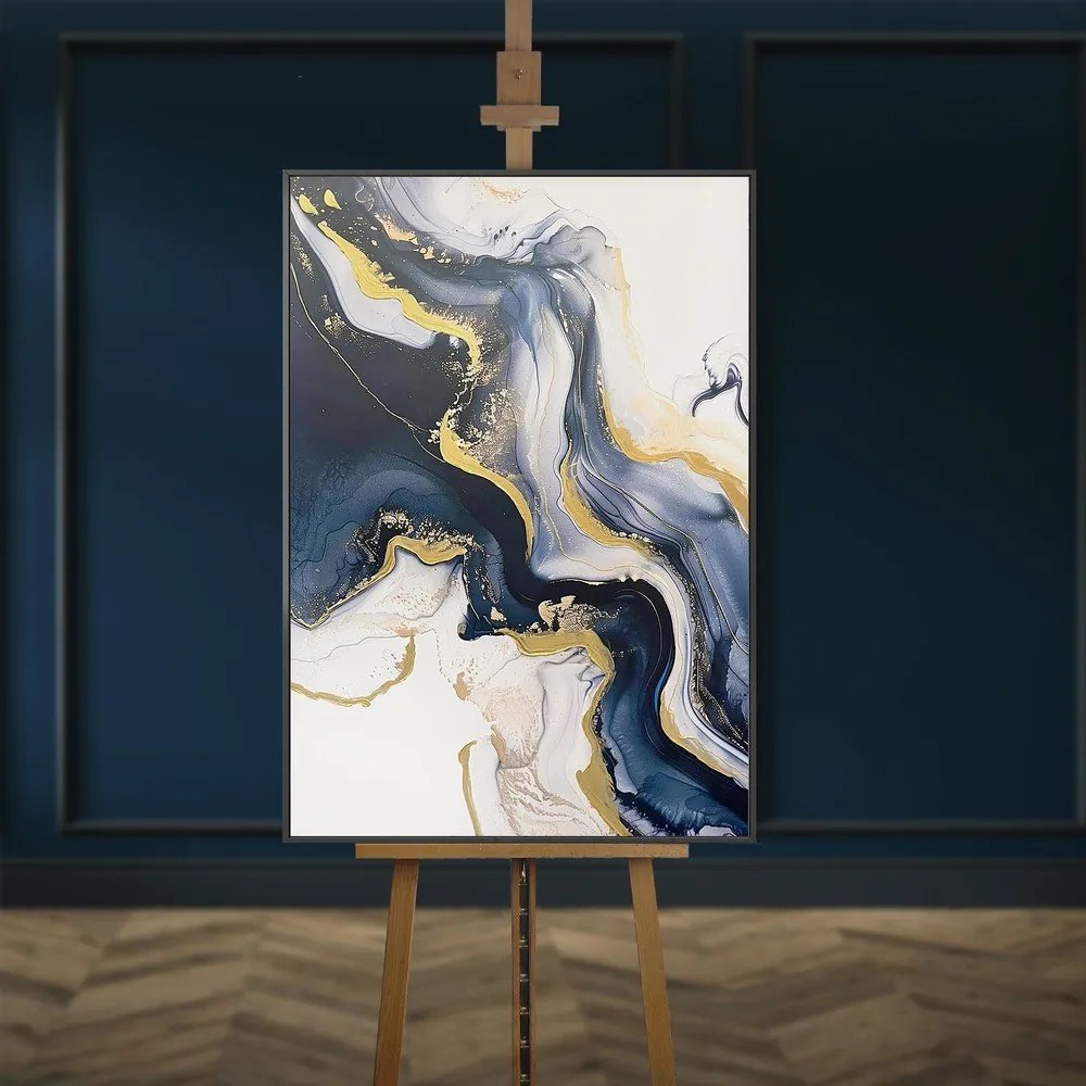 Tablou cu detalii pictate manual 70x100 cm Sky – Styler